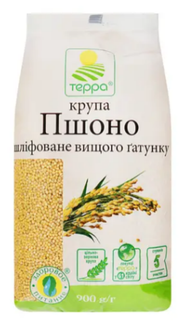 Крупа пшоно Терра, шліфоване, 900 г